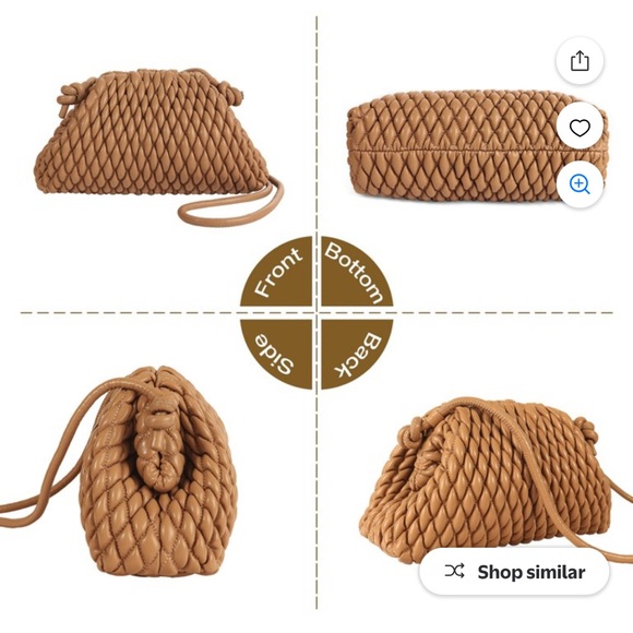 Designer Inspo Tan Crossbody Pouch - Picture 10 of 10